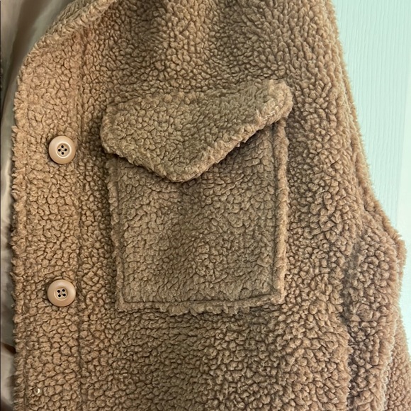 American Eagle Outfitters Tan Teddy Jacket - Picture 3 of 9